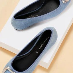 Forever Glam by Pantaloons Women's Blue Flat Ballets-image-61