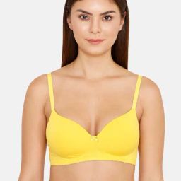 Zivame Yellow Non Wired Padded T-Shirt Bra-image-30