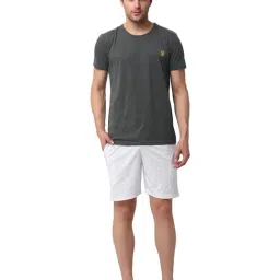 Vimal Jonney Dark Grey & White T-Shirt & Shorts-9