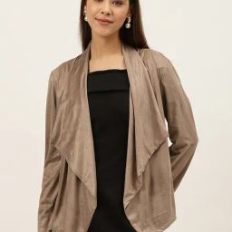 DODO & MOA Brown Front Open Shrug-23