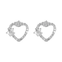 The Real Effect London 800 Silver Heart Earrings for Women-image-20
