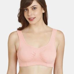 Rosaline by Zivame Peach Non-padded Bra-image-49