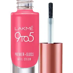 Lakme 9 to 5 Primer & Gloss Nail Colour Pink Flash - 6 ml-image-3
