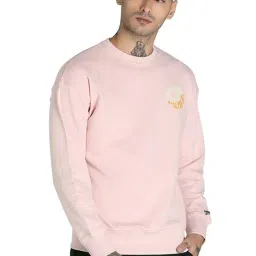 Puma Pink Cotton Relaxed Fit Printed Sweatshirts-21