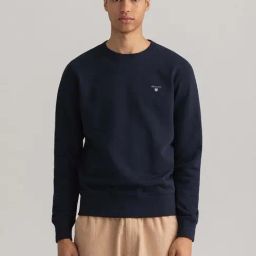 GANT Navy Round Neck Sweatshirt-image-40