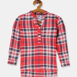 U.S. Polo Assn. Kids Red Checks Top-image-53