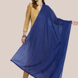 Dupatta Bazaar Royal Blue Cotton Dupatta-image-81
