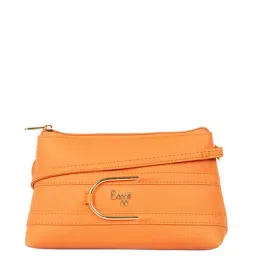 Baggit Orange Textured Medium Sling Handbag-61