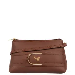 Baggit Brown Textured Medium Sling Handbag-image-51
