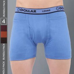 Dollar Lehar Assorted Cotton Regular Fit Trunks - Pack Of 4-picture-35