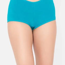 Clovia Teal Cotton Boy Shorts-image-57
