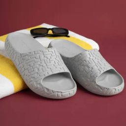 Red Tape Men's Sunnies Grey Slides-picture-0