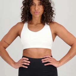New Balance White & Black Color-Block Sports Bra-picture-11