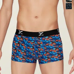 XYXX Pack Of 3 Printed 4 Way Stretchable Trunks- XYTRNK3PCKN1041-17