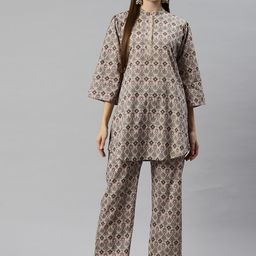 Nayam By Lakshita Women Printed Tunic with Palazzos-picture-50