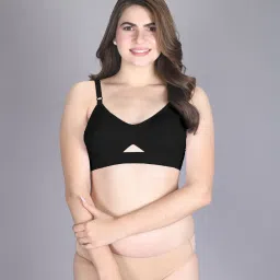 Lux Venus Black & White Full Coverage Non-Wired Everyday Bra With Adjustable Strap - Pack of 2 image 4