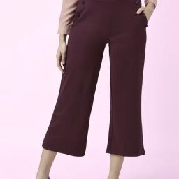 Annabelle by Pantaloons Maroon Mid Rise Pants-image-34