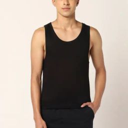 Ajile By Pantaloons Black Cotton Slim Fit vest-image-58