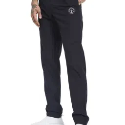 Octave Navy Cotton Regular Fit Trackpants-image-33
