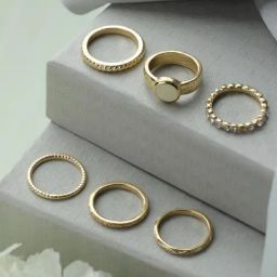 Priyaasi Golden Casual Ring - Set of 6-41