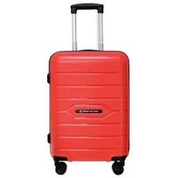 Swiss Military Red Striped Hard Medium Trolley Bag - 24 cm-image-44