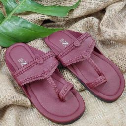 Madras Trunk Men's Desi Purple Kolhapuri Sandals-picture-39