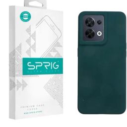 Sprig Liquid Silicone Back Cover for Oppo Reno8 (Green)-image-36