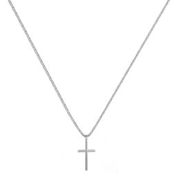 Peora Silver Plated Fancy Cross Pendant with Cuban Chain image 4