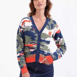 Iconic Multicolored Cotton Printed Cardigan-image-45