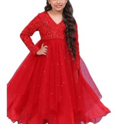 Biba Girls Peach Cotton Printed Suit Set-image-35