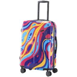 Nasher Miles Manali Hard-sided Polycarbonate Check-in Pink Multicolor 24 inch |65cm Trolley bag-picture-12