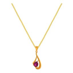 P.C. Chandra Jewellers 22k Yellow Gold Stunning Design Stone Pendant-picture-19