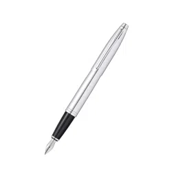 Cross CALAIS Chrome Plated Chrome Fountain Pen (Blue), AT0116-1MS-image-24