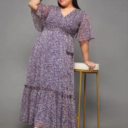 Miss Chase A+ Multi Chiffon Relaxed Fit Floral Print Dress-picture-4