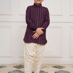 VASTRAMAY Boys Ethnic Motifs Printed Regular Kurta with Pyjamas-13