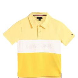 TOMMY HILFIGER Boys Yellow Colorblock T-Shirt-image-8