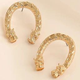 Sohi Gold Plated Casual Designer Drop Earrings-14