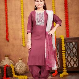 Aarika Kids Wine Embellished Kurta with Salwar-picture-30