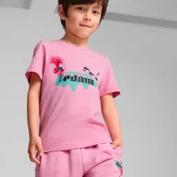 Puma Boys Pink Cotton Printed T-Shirt-image-93