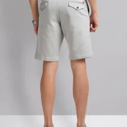 Ad By Arvind Grey Cotton Slim FitShorts image 2