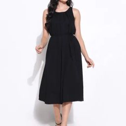 Showoff Black Regular Fit Dress-image-91