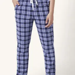 Dreamz by Pantaloons Navy Cotton Chequered Pyjamas-image-42