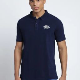 Lee Indigo Cotton Slim Fit Polo T-Shirt-picture-14