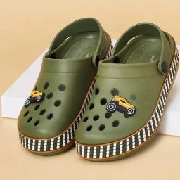 Pantaloons Junior Kids Olive Back Strap Sandals-image-21