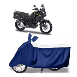 Auto Pearl Bike Cover for Kawasaki Versys X 300 BS6 (White & Blue)-picture-22