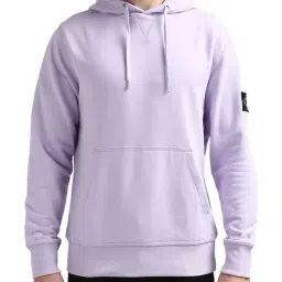 Calvin Klein Purple Regular Fit Hooded Sweatshirt-image-88