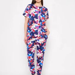 Clovia Multicolor Printed Top With Pyjamas-image-11