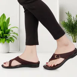 BIG BIRD FOOTWEAR Women Brown One Toe Flats-picture-28
