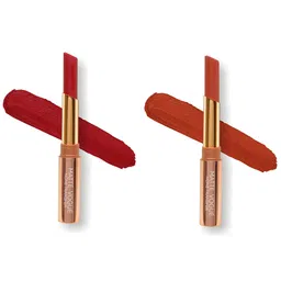 ME-ON Set of 2 Matte Vogue None-Transfer Lipsticks - Shade 04 & 15-23