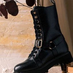 Saint G Women's Cyrilo Black Derby Boots-picture-15